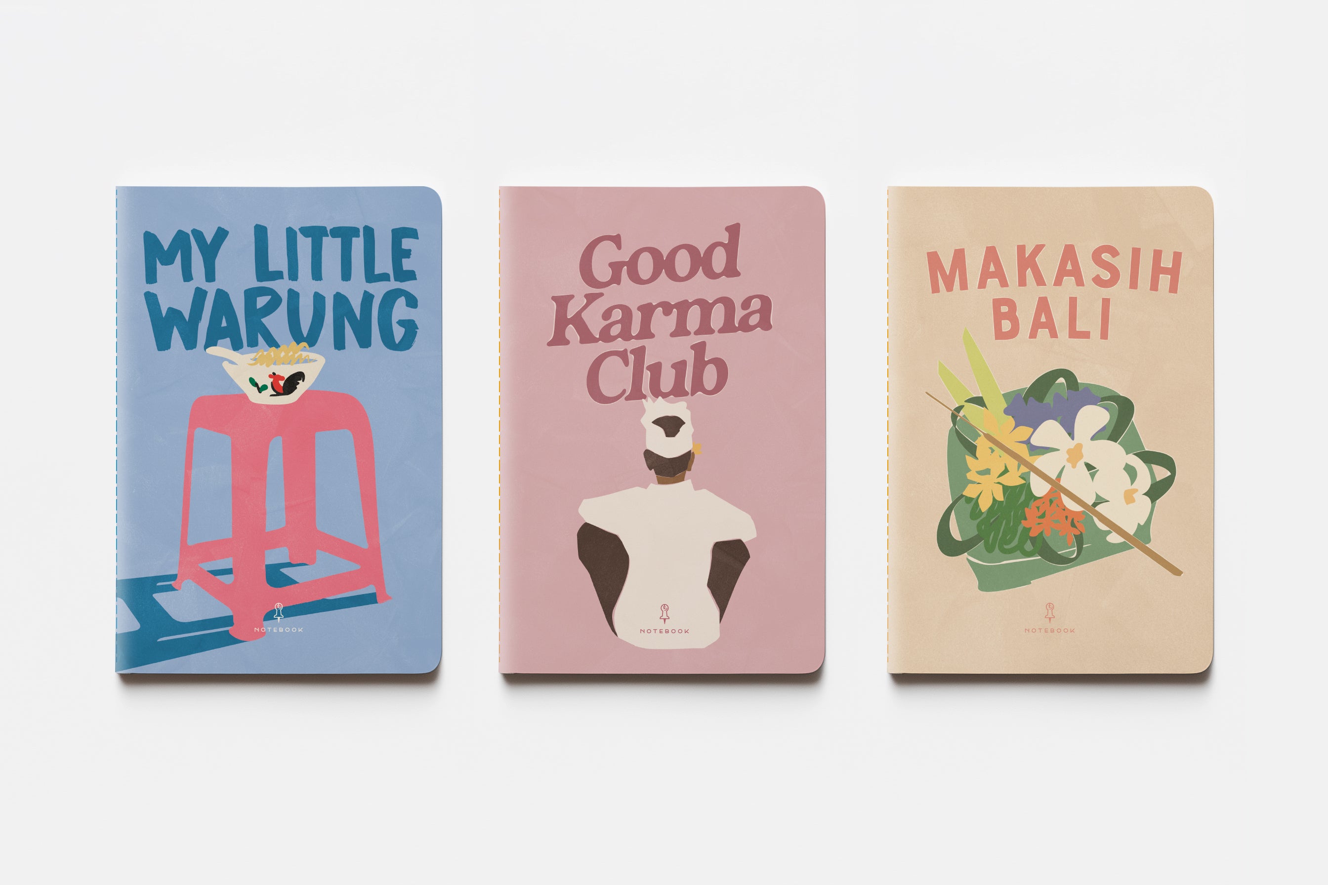 SET OF 3 NOTEBOOK - BALI STREET