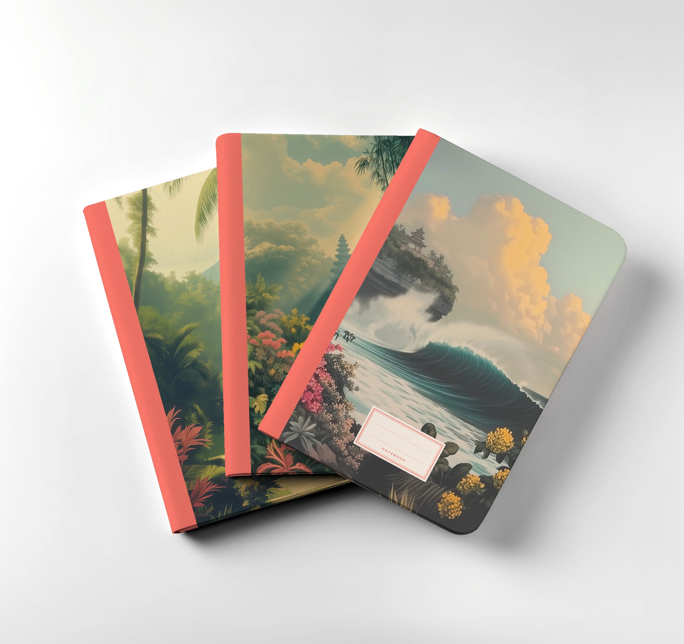 SET OF 3 NOTEBOOK - BALI SECRET GARDEN