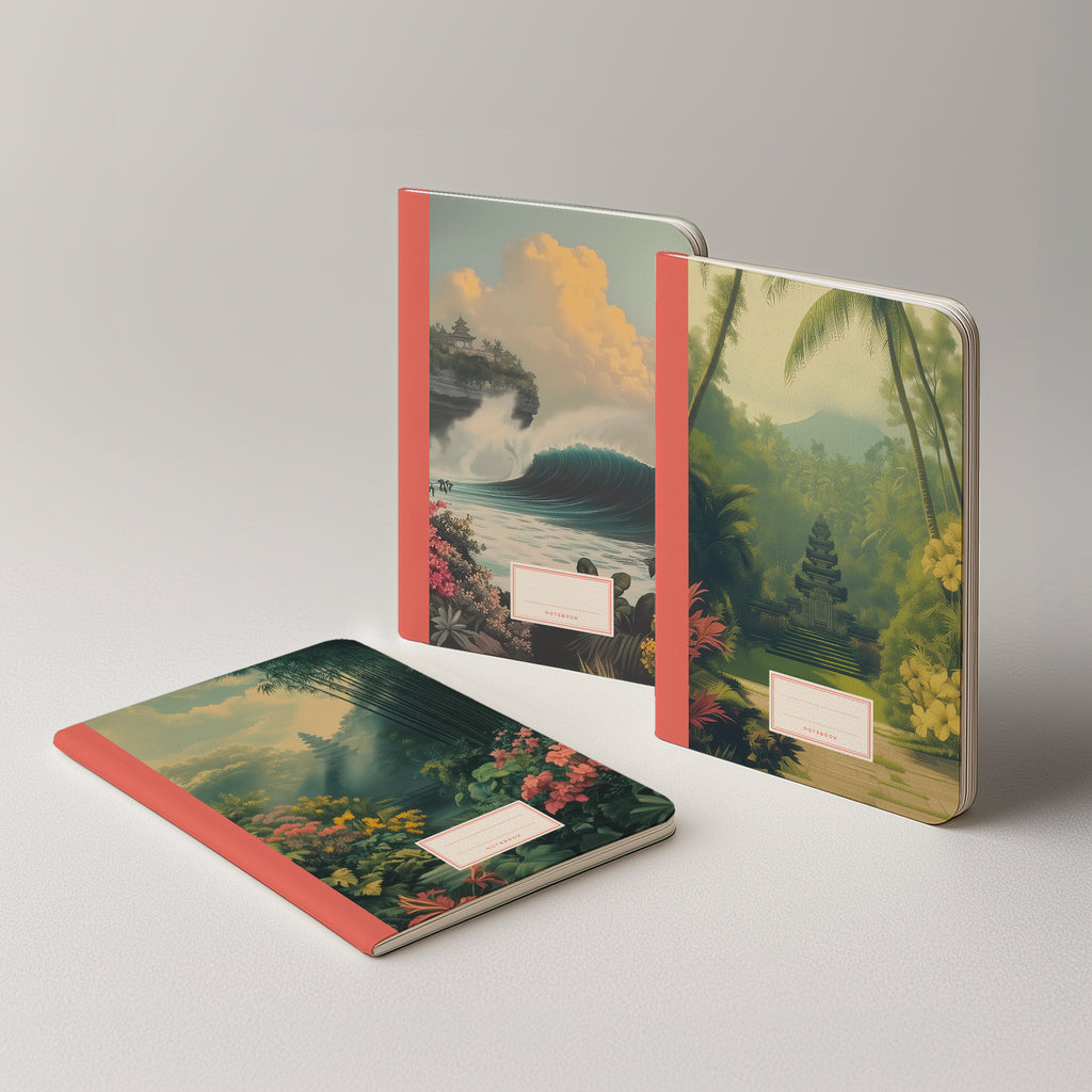 SET OF 3 NOTEBOOK - BALI SECRET GARDEN