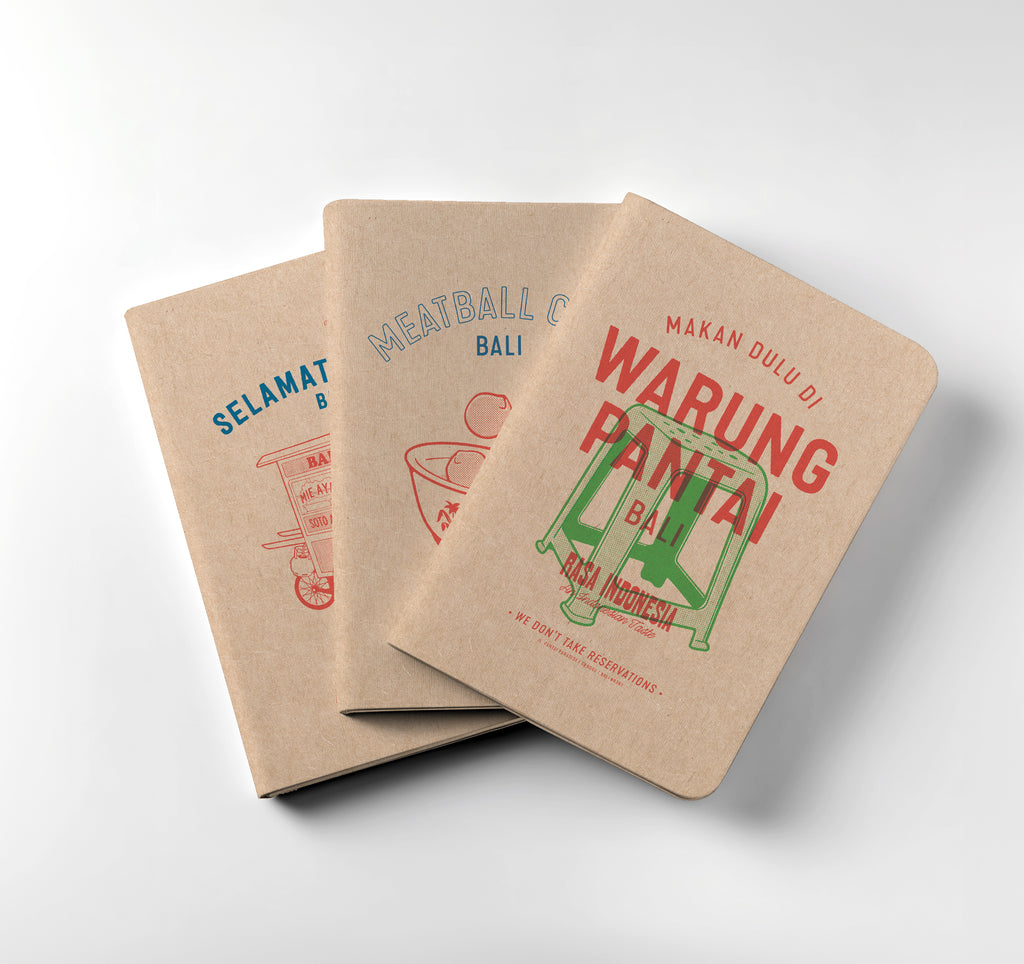 SET OF 3 NOTEBOOK - BALI STREET FOOD